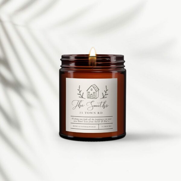 First New Home Personalised Candle