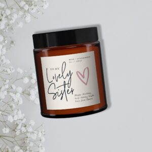Lovely Sister Personalised Candle Gift - Image 3