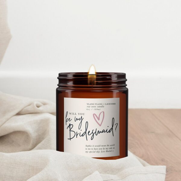 Will You Be My Bridesmaid Personalised Candle