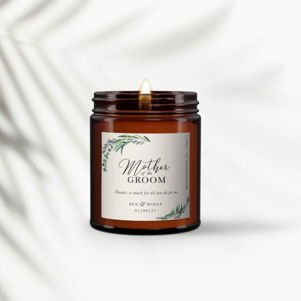 Mother of the Groom Personalised Candle