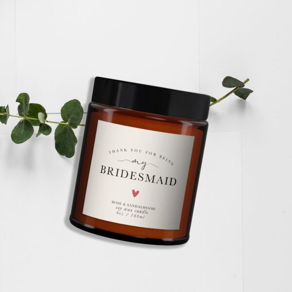 Bridesmaid Gift Personalised Candle