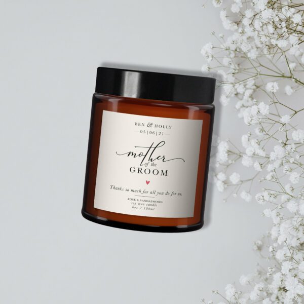 Mother of the Groom Personalised Candle