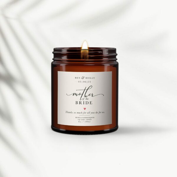Mother of the Bride Personalised Candle