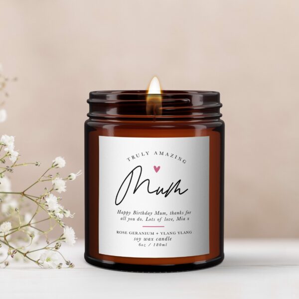 Amazing Mum Personalised Candle