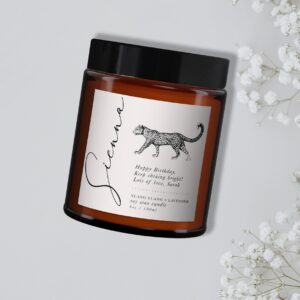 Leopard Personalised Candle Gift - Image 3