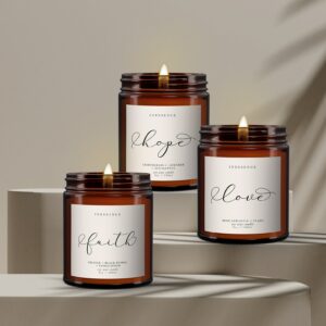 Hope, Love, Faith Candle Gift Set - Image 2