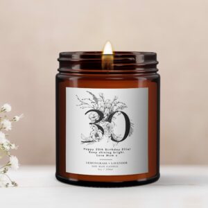 30th Personalised Botanical Candle - Image 3