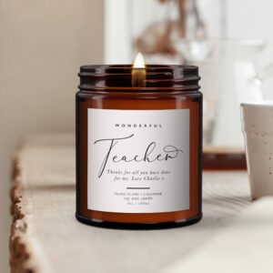 Wonderful Teacher Personalised Candle - Image 3