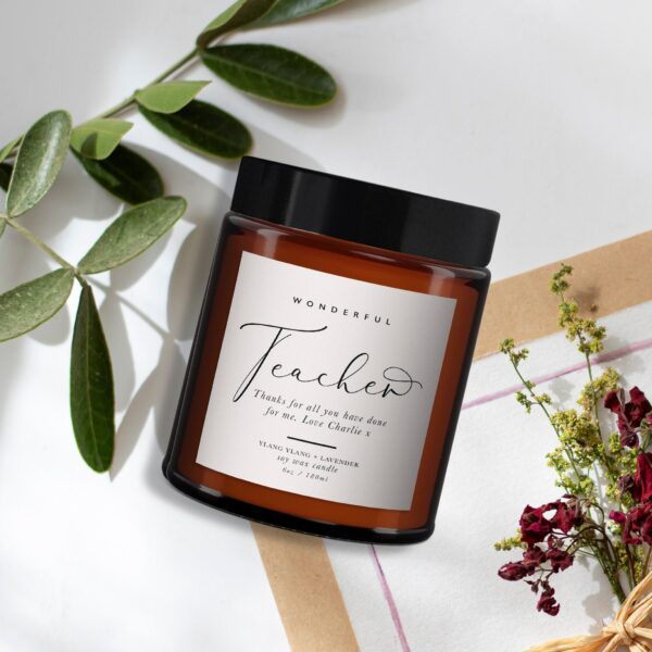 Wonderful Teacher Personalised Candle