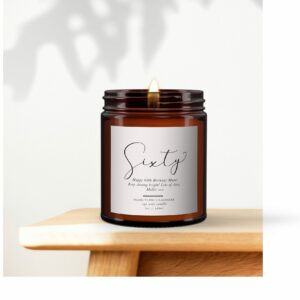60th Personalised Candle Gift - Image 3