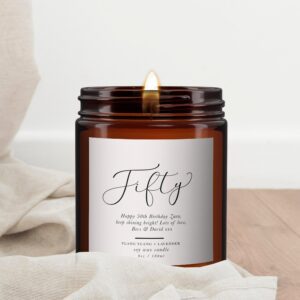 50th Personalised Botanical Candle - Image 3