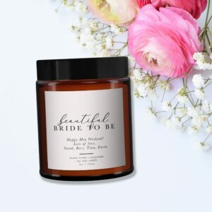 Bride to be Personalised Candle Gift - Image 3