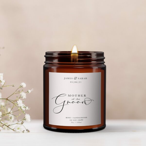Mother of the Groom Personalised Candle