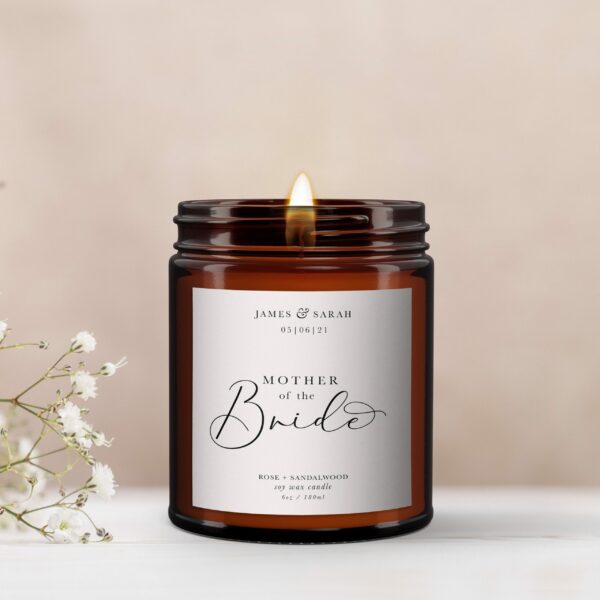 Mother of the Bride Personalised Candle