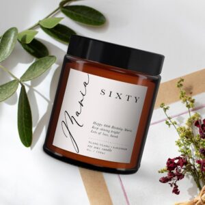 60th Personalised Candle Gift - Image 3