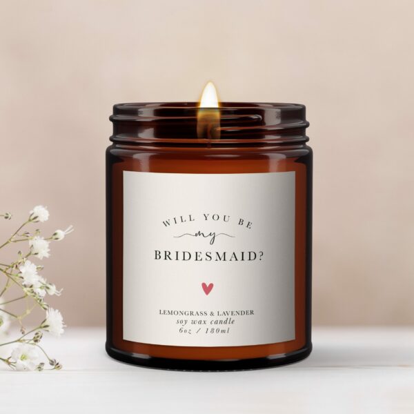 Will You Be My Bridesmaid Personalised Candle