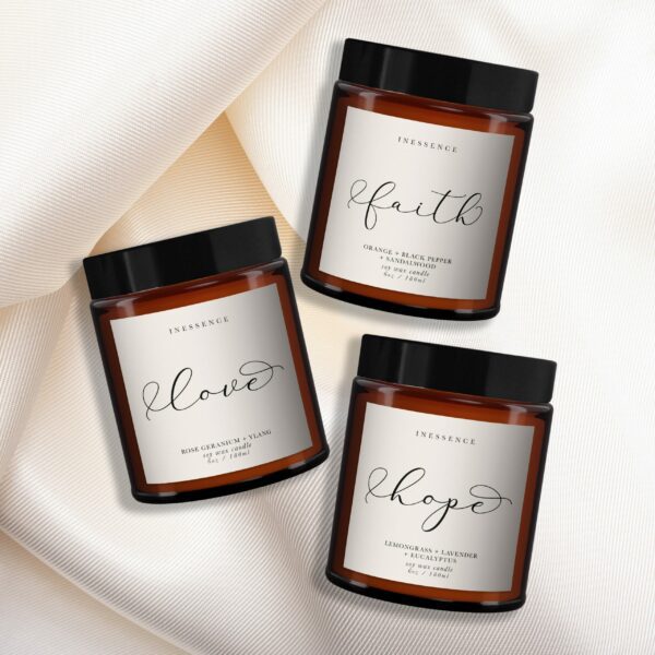 Hope, Love, Faith Candle Gift Set