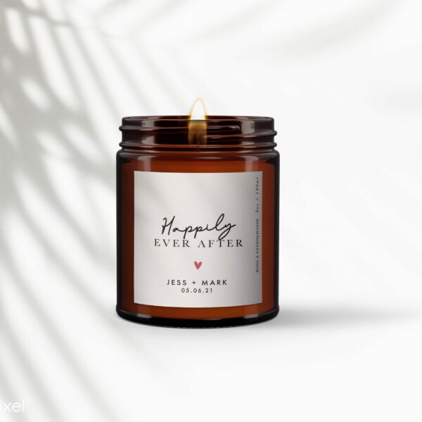 Happily Ever After Wedding Candle