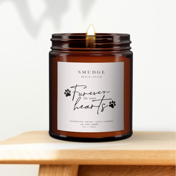 Personalised Pet Remembrance Candle