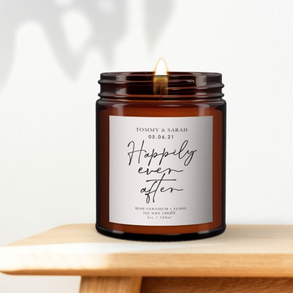 Happily Ever After Wedding Candle
