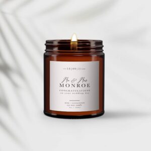 Wedding Gift Personalised Candle - Image 3