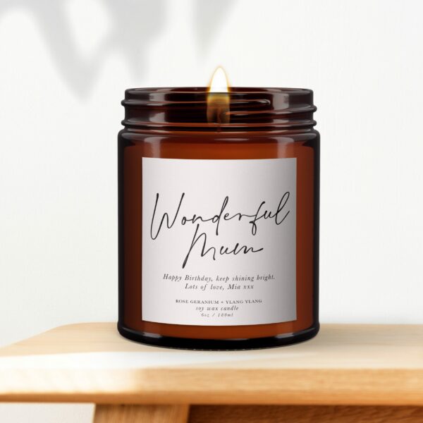 Wonderful Mum Personalised Candle