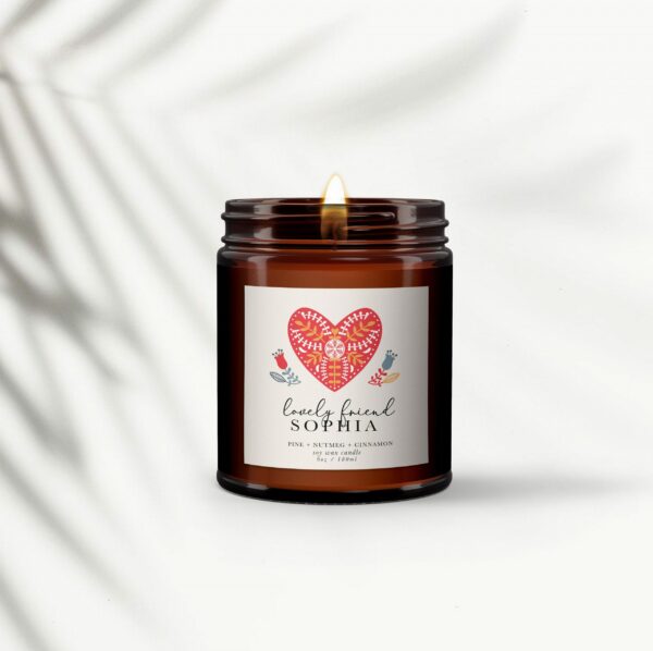 Lovely Friend Personalised Candle Gift