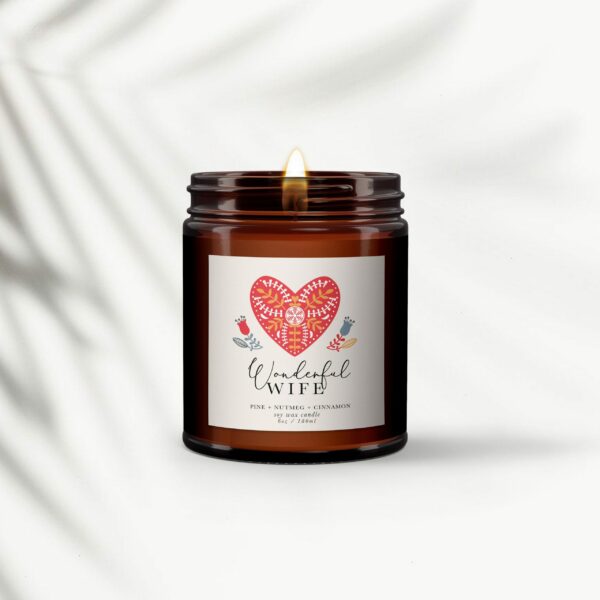 Wonderful Wife Personalised Candle Gift