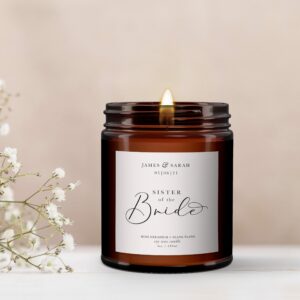 Sister of the Bride Personalised Candle Gift - Image 3