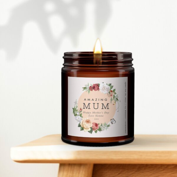 Amazing Mum Personalised Aromatherapy Candle Gift