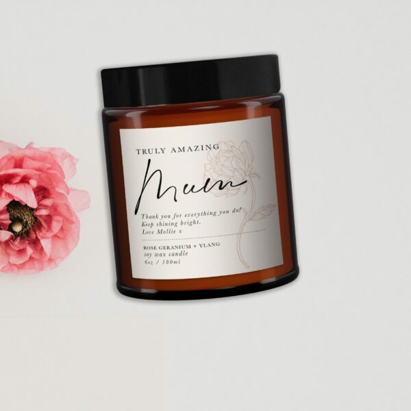 Amazing Mum Personalised Aromatherapy Candle Gift