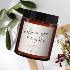We love you Mummy Aromatherapy Personalised Candle Gift - Image 2