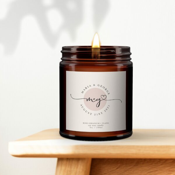 Wedding Personalised Aromatherapy Candle