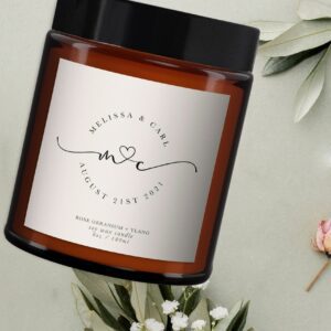 Wedding Personalised Aromatherapy Candle - Image 2