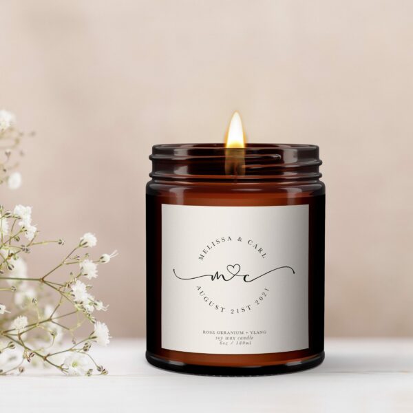 Wedding Personalised Aromatherapy Candle