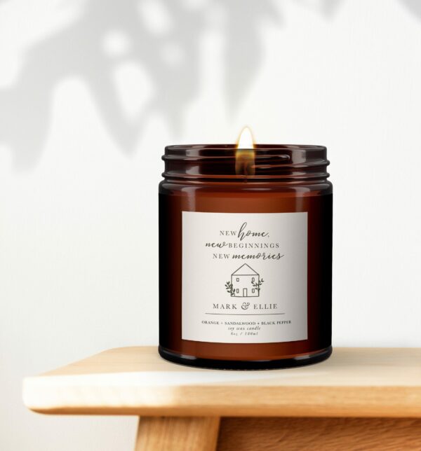 New Home Personalised Candle Gift