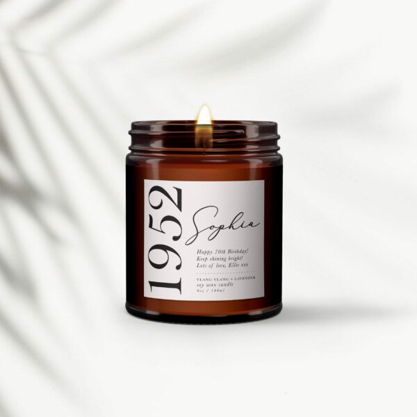 1952 Birthday Candle Gift for 70th Birthday