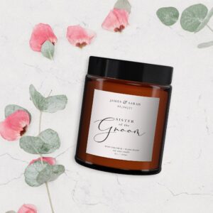 Sister of the Groom Personalised Candle - Image 3