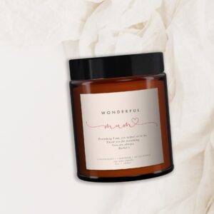 Wonderful Mum Personalised Aromatherapy Candle Gift - Image 3