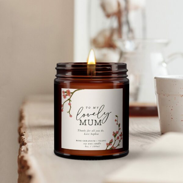Lovely Mum Personalised Aromatherapy Candle Gift