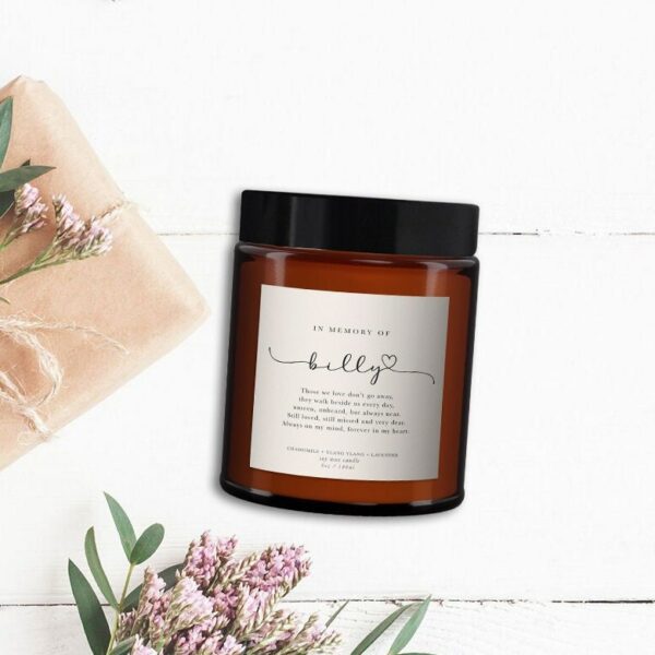 Personalised Name In Loving Memory Candle