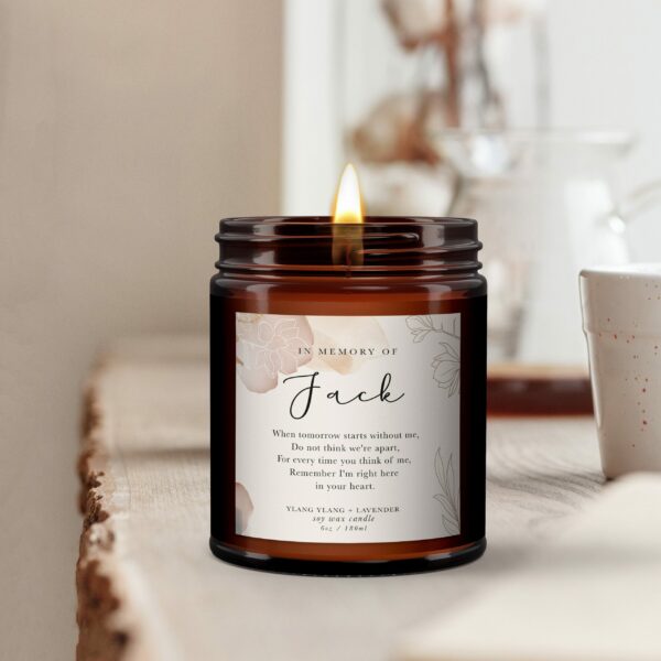In Loving Memory Personalised Remembrance Candle - any name